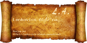 Lenkovics Aléna névjegykártya